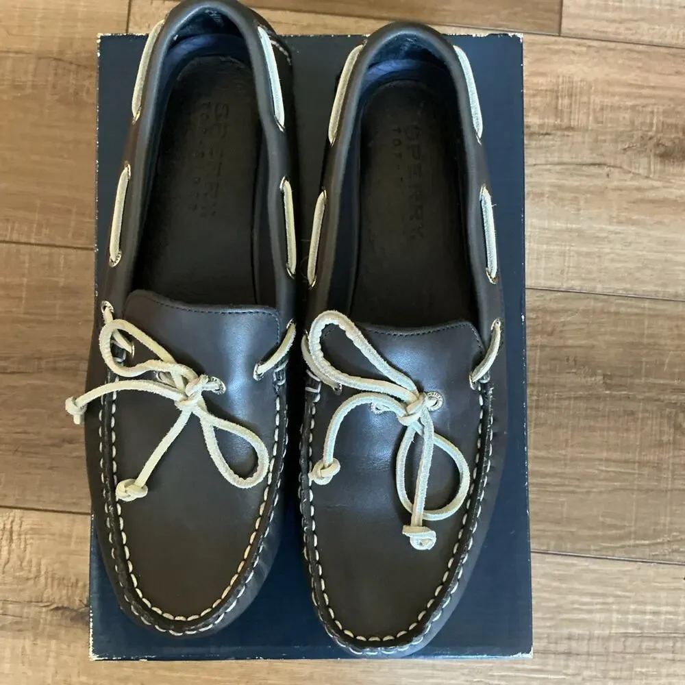Sperry Top-Sider Men’s Size 11.5 Black Suede Boat Shoes STS10623